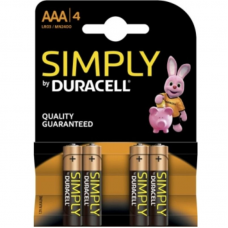 BATERIA DURACELL SIMPLESMENTE ALCALINA AAA LR03 / MN2400 4UD