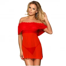 SUBBLIME SHORT DRESS + THONG RED L / XL