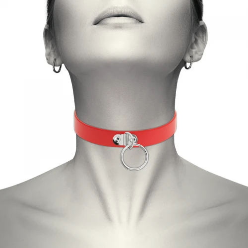 COQUETTE HAND CRAFTED CHOKER FETISH - RED