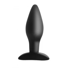 Plug anal de silicone preto médio