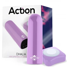  DHALIA SUPER BULLET VIBRADOR CONTROLE REMOTO USB DE ALTA POTÊNCIA ROXO